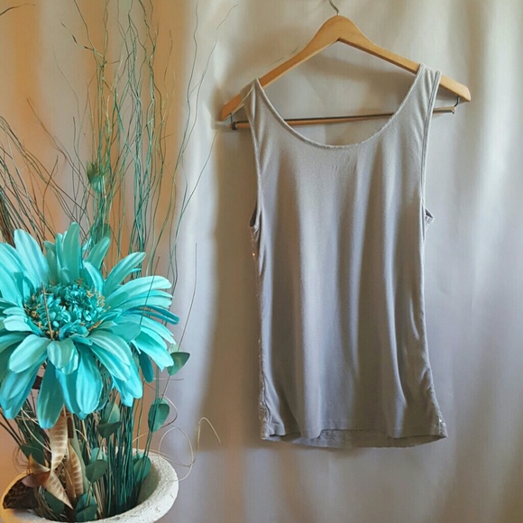 Old Navy Sequined Tank Gray Large - Picture 3 of 3